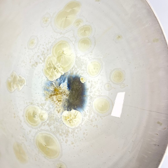 White Porcelain Crystalline Glazed 5.5in Bowl Hand Thrown - Picture 7 of 8